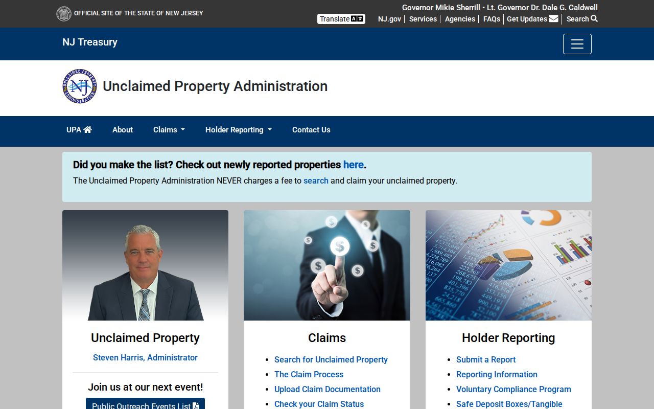 Cranford residents directory unclaimed property search
